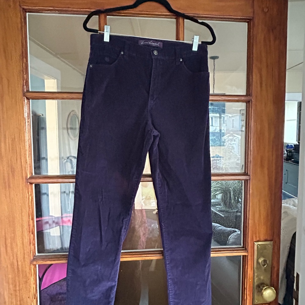 Gloria Vanderbilt Deep Purple Corduroy Pants